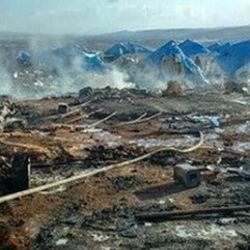 YPG'li teröristler Deyrizor'da sığınmacıların kampını yaktı