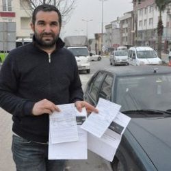 2 dakika arayla 611 lira ceza yedi