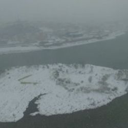 İstanbul’u kaplayan kar havadan görüntülendi