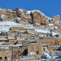 Mardin'e kar beyazı çok yakıştı