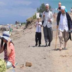 Müftü sahilde kapanın broşürleri dağıtılmasını eleştirdi