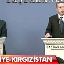 Başbakan ile Kırgızistan liderinin ortak basın toplantısı