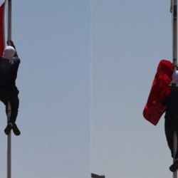 Lice'de Hava Kuvvetleri'nde Türk bayrağını indirdiler