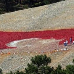 Denizli Honaz Dağı'na Türk Bayrağı yapıldı