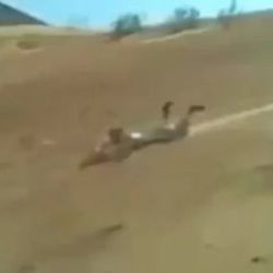 3 adam çölde kayak keyfi yaptı -İZLE