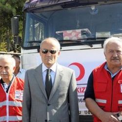 Kızılay tırları Türkmenlere ulaştı