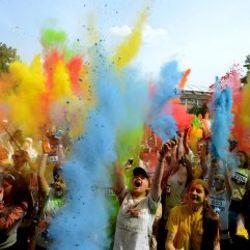 Moskova'da Color Run maratonu coşkuyla kutlandı