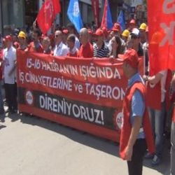 DİSK Soma'da yürüyüş düzenledi