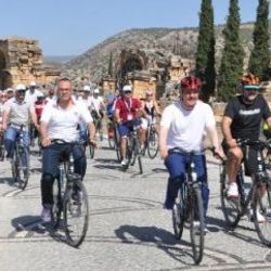 Denizli'de pedallar termal turizm için döndü