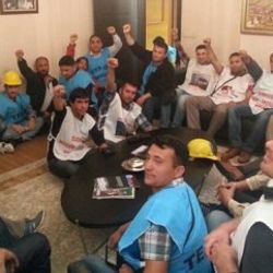 Yatağan işçileri Türk İş Genel Merkezini bastılar