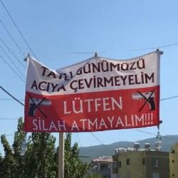 Osmaniye'de düğün sahibi magandaları pankartla uyardı