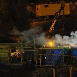 Ermenek'te istinat duvarı çöktü