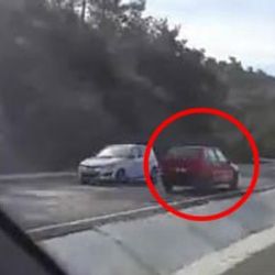 Muğla'da kadın sürücü ters yöne girdi İZLE