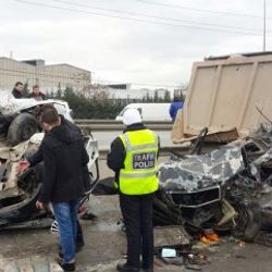 Bir kişinin öldüğü hafriyat kamyonu faciası kamerada