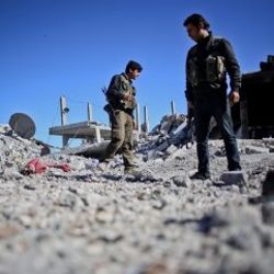 Harabeye dönen Kobani görüntülendi