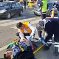 Yaya öncelikli yolda kaza meydana geldi