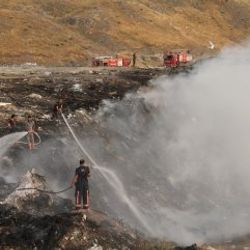 Elazığ’da katı atık depolama alanında yangın