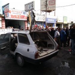 Konya'da aracın LPG tankı patladı