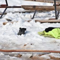 Malatya'da devrilen iskeleden düşen 2 işçi yaralandı