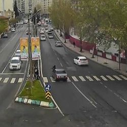 Kahramanmaraş'ta MOBESE'ye yansıyan trafik kazaları
