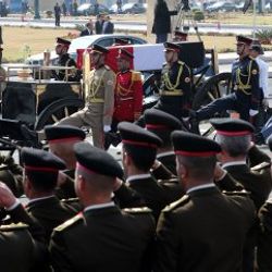 Hüsnü Mübarek için askeri tören düzenlendi