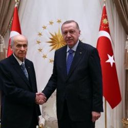 Erdoğan ile Bahçeli Külliye'de bir araya geldi