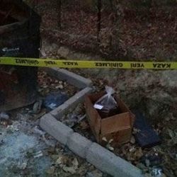 Çöp konteyneri yanında 50 kiloluk dinamit bulundu