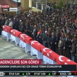 Ermenek'te 8 madenciye son görev İZLE