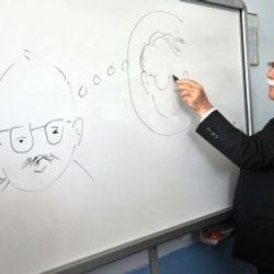 Nabi Avcı öğrencilere gençliğinin karikatürünü çizdi