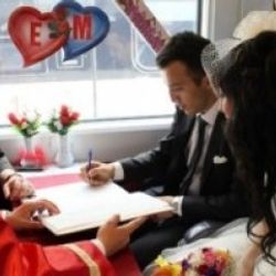 Eskişehir Hızlı Treni'nde nikah kıyıldı
