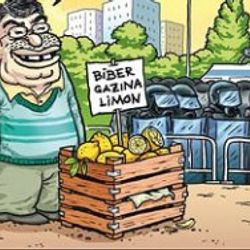 Penguen İdris Naim Şahin'i limon satıcısı yaptı