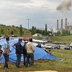 Kütahya'da eylemcilerin üzerine yıldırım düştü