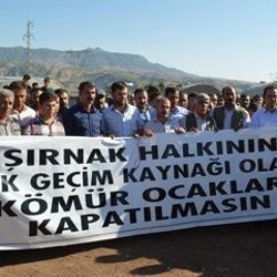 Şırnak'taki maden işçileri oturma eyleminde