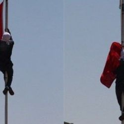 Diyarbakır'da Türk Bayrağı'nı indiren şahıs yakalandı