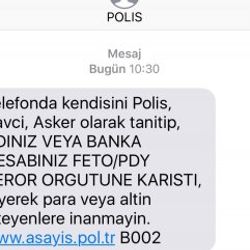 Polis uyarıyor: FETÖ/PDY dolandırıcılarına dikkat
