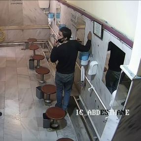 Beykoz'da cami musluklarını çalan hırsız kamerada