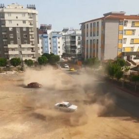 Antalya'da toprak alandaki drift tepki çekti
