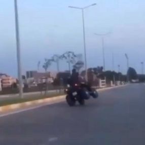 Antalya'da, ATV sürücüsünün tehlikeli anları