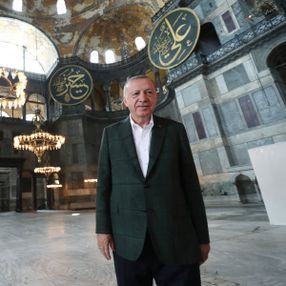 Cumhurbaşkanı Erdoğan Ayasofya Camii'nde