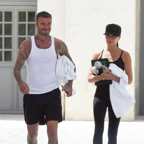 David Beckham ve ailesi İtalya'da tatilde