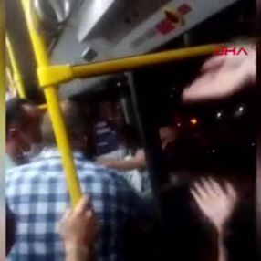 Ankara'da belediye otobüsünde yer kavgası çıktı