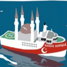 Yunan gazetesinden D.Akdeniz ile Ayasofya karikatürü