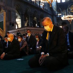 Cumhurbaşkanı Erdoğan Ayasofya'da