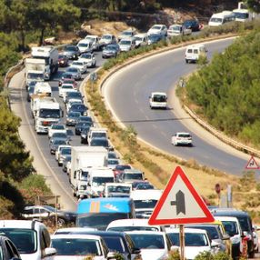 Bodrum'da tatilci trafiği