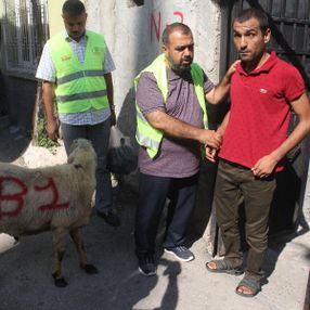 Adana'da görme engelli yetime kurban sürprizi