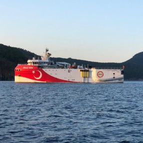 Oruç Reis Gemisi, Akdeniz'de araştırma alanına ulaştı