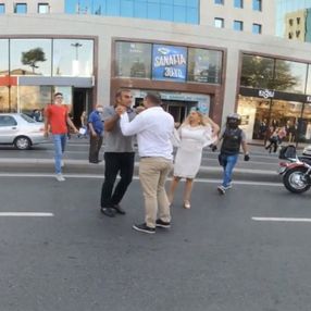 Şişli'de yumruklu trafik kavgası kameraya yansıdı