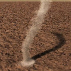 Mars'taki toz hortumları, garip şekiller meydana getiriyor