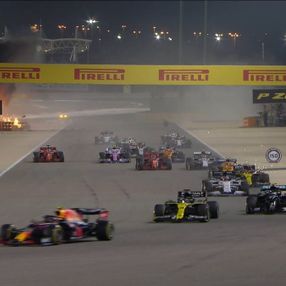 Formula 1 Bahreyn GP'de Grosjean'ın aracı alev aldı
