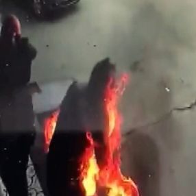 Kahramanmataş'ta alevler içinde kalan pompacı son anda kurtuldu